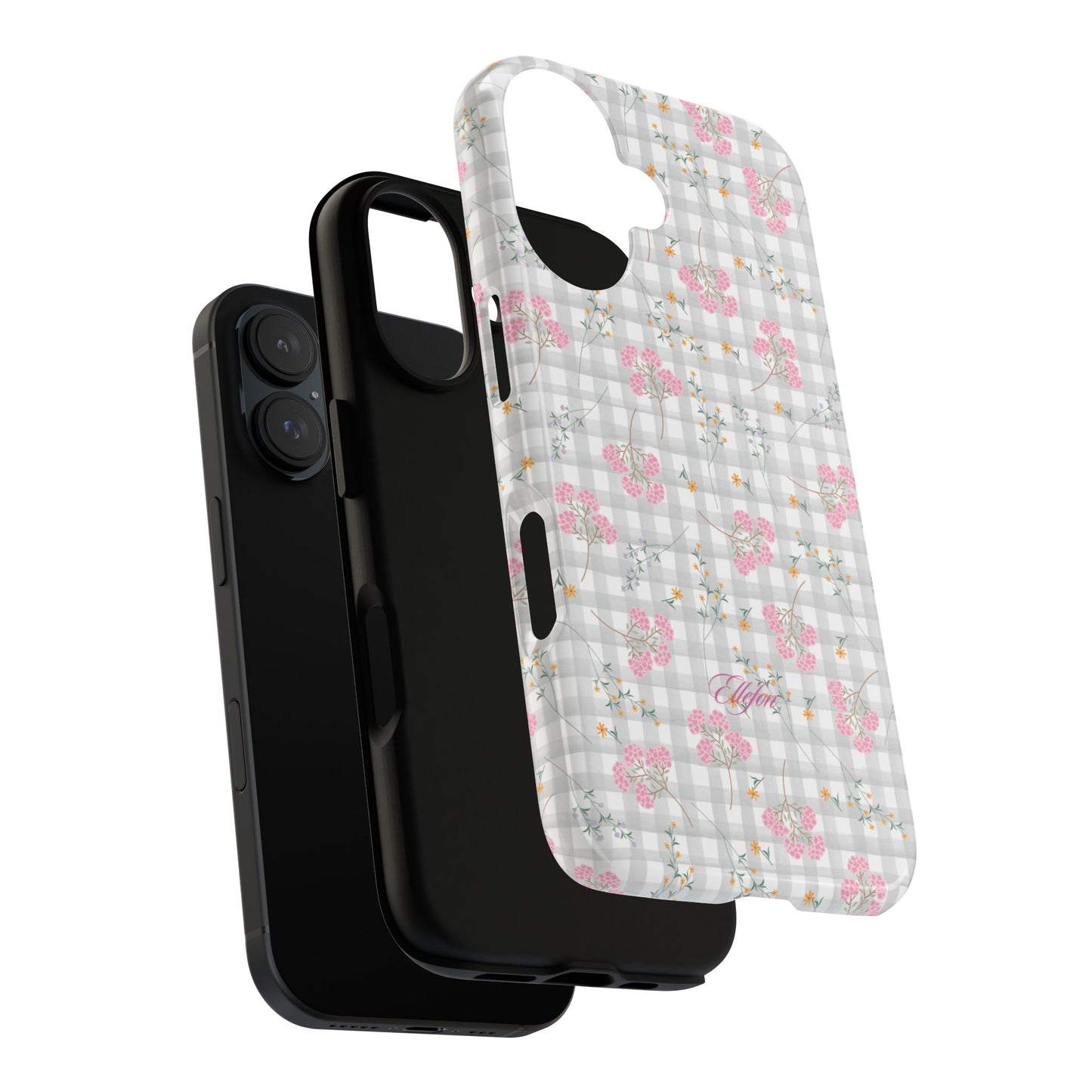 Blush Plaid Bloom Tough Case