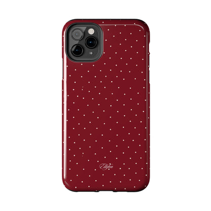 Maroon Polka Dots Tough Case