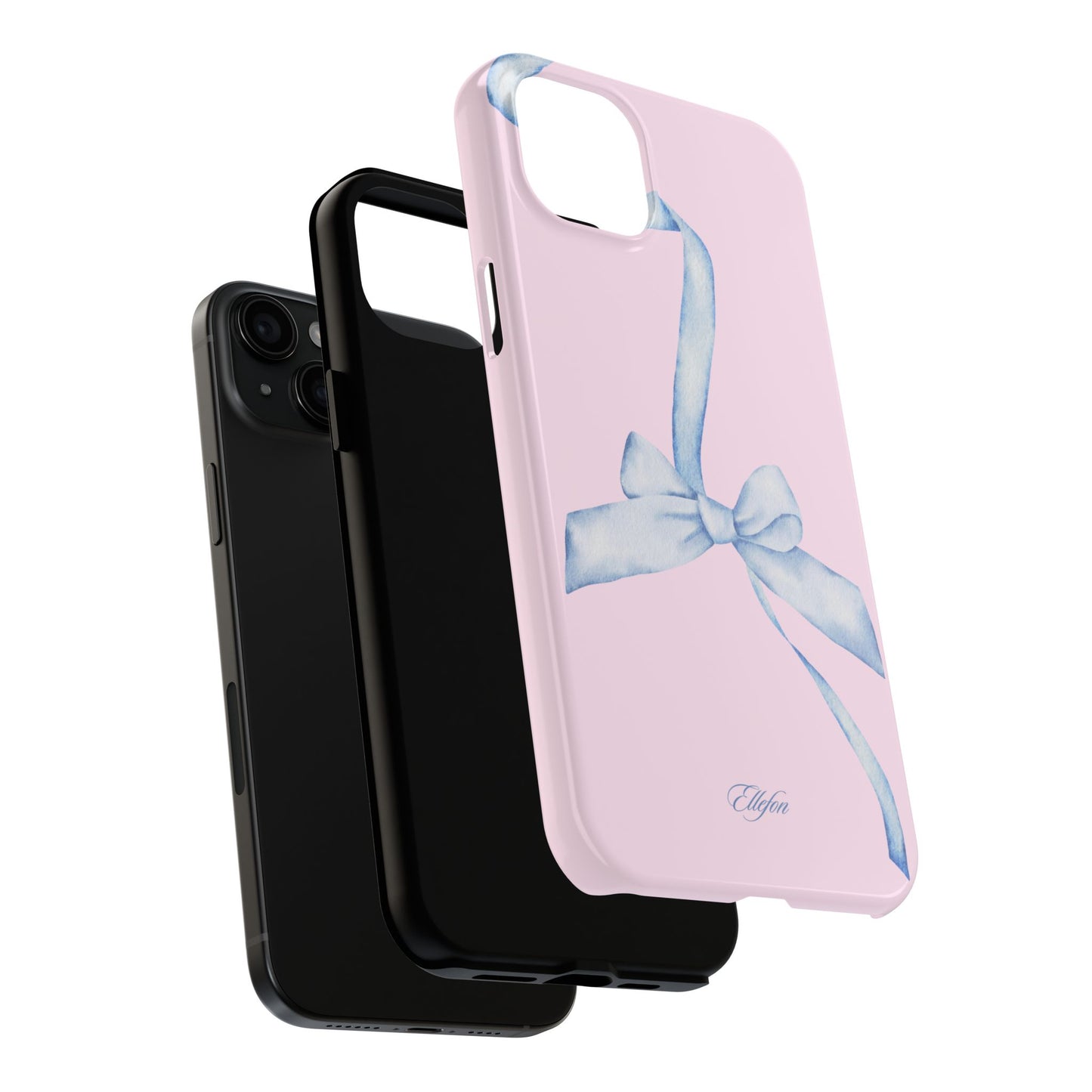 Blue Bow Pink Tough Case