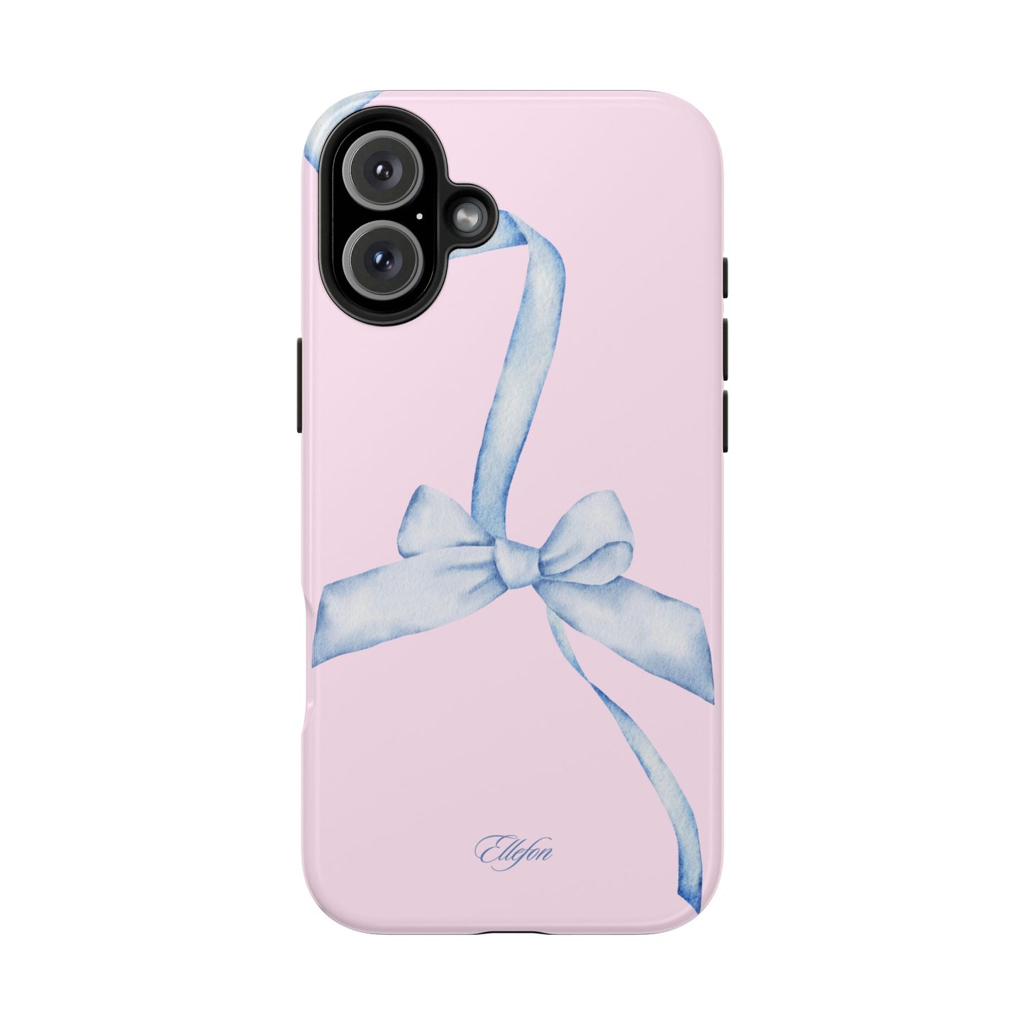 Blue Bow Pink Tough Case