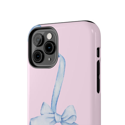 Blue Bow Pink Tough Case