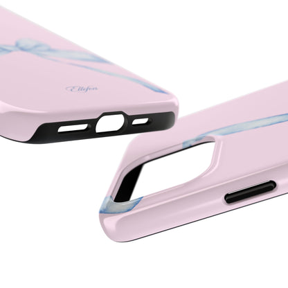 Blue Bow Pink Tough Case