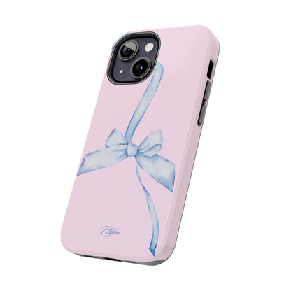 Blue Bow Pink Tough Case