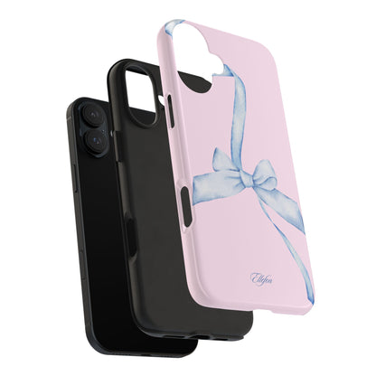 Blue Bow Pink Tough Case