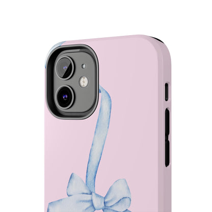 Blue Bow Pink Tough Case