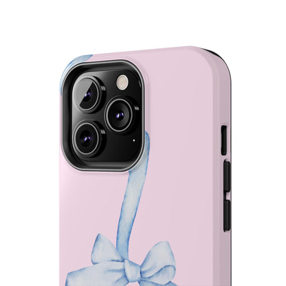 Blue Bow Pink Tough Case