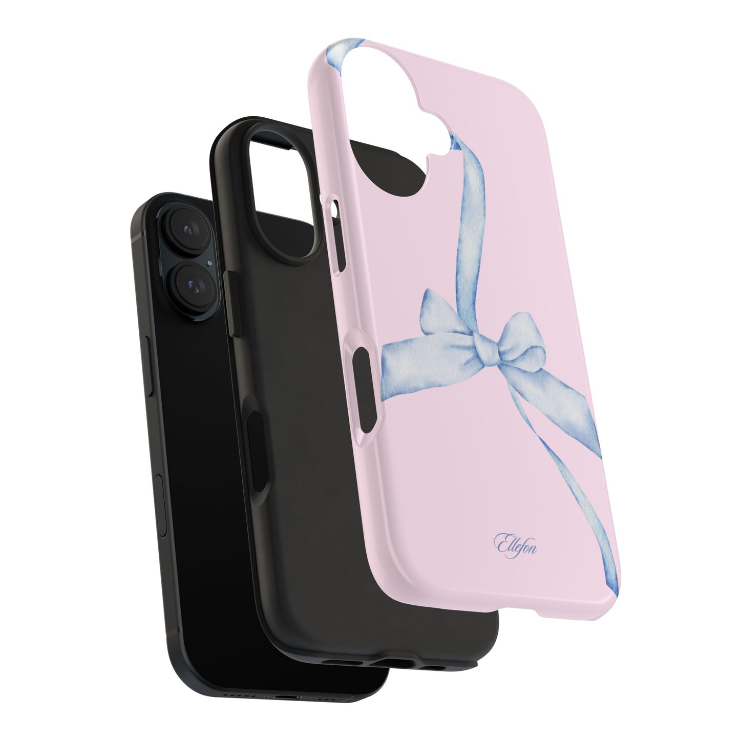 Blue Bow Pink Tough Case