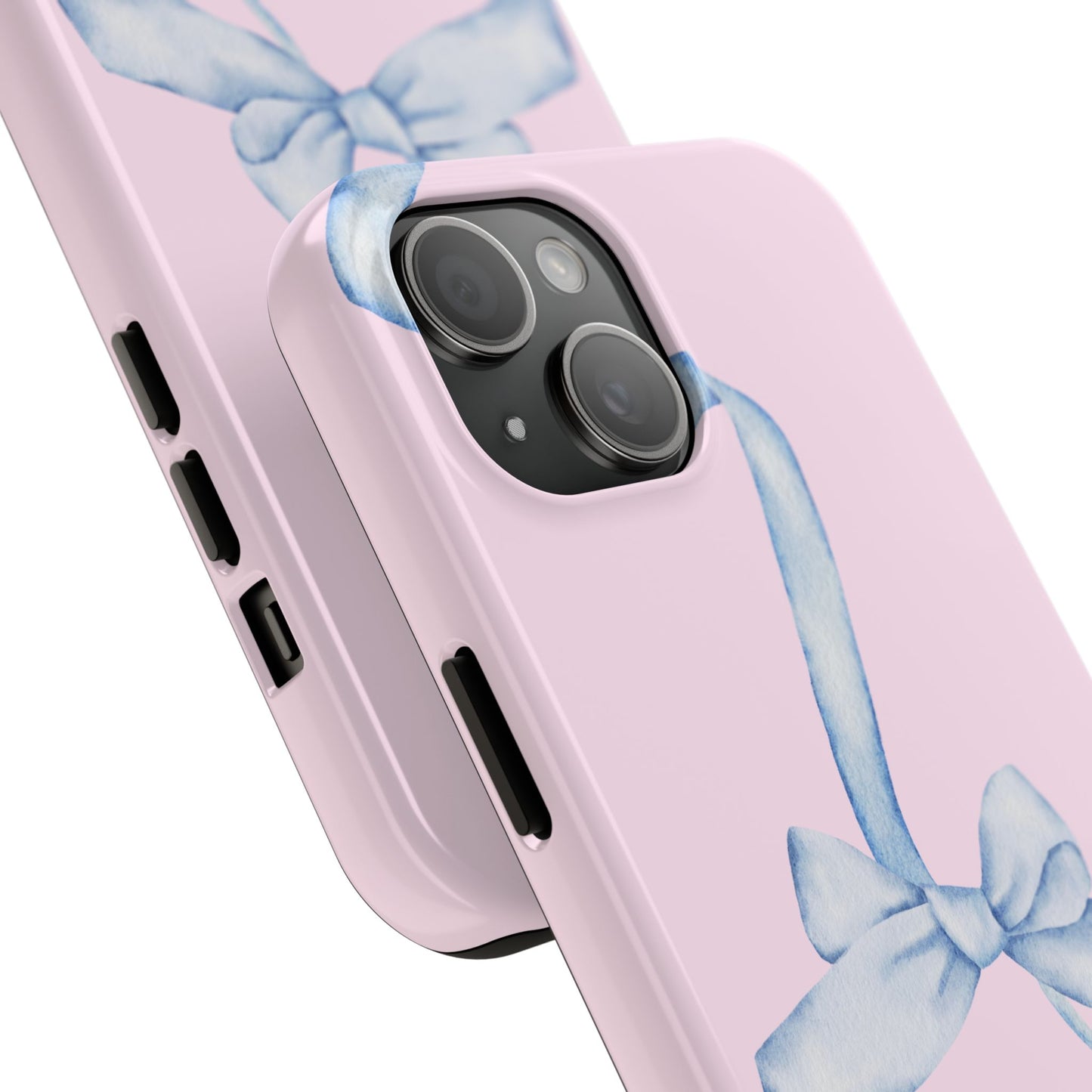 Blue Bow Pink Tough Case