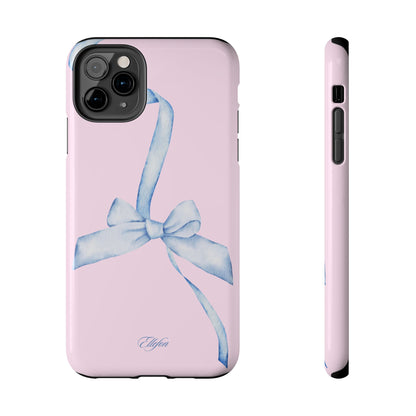 Blue Bow Pink Tough Case