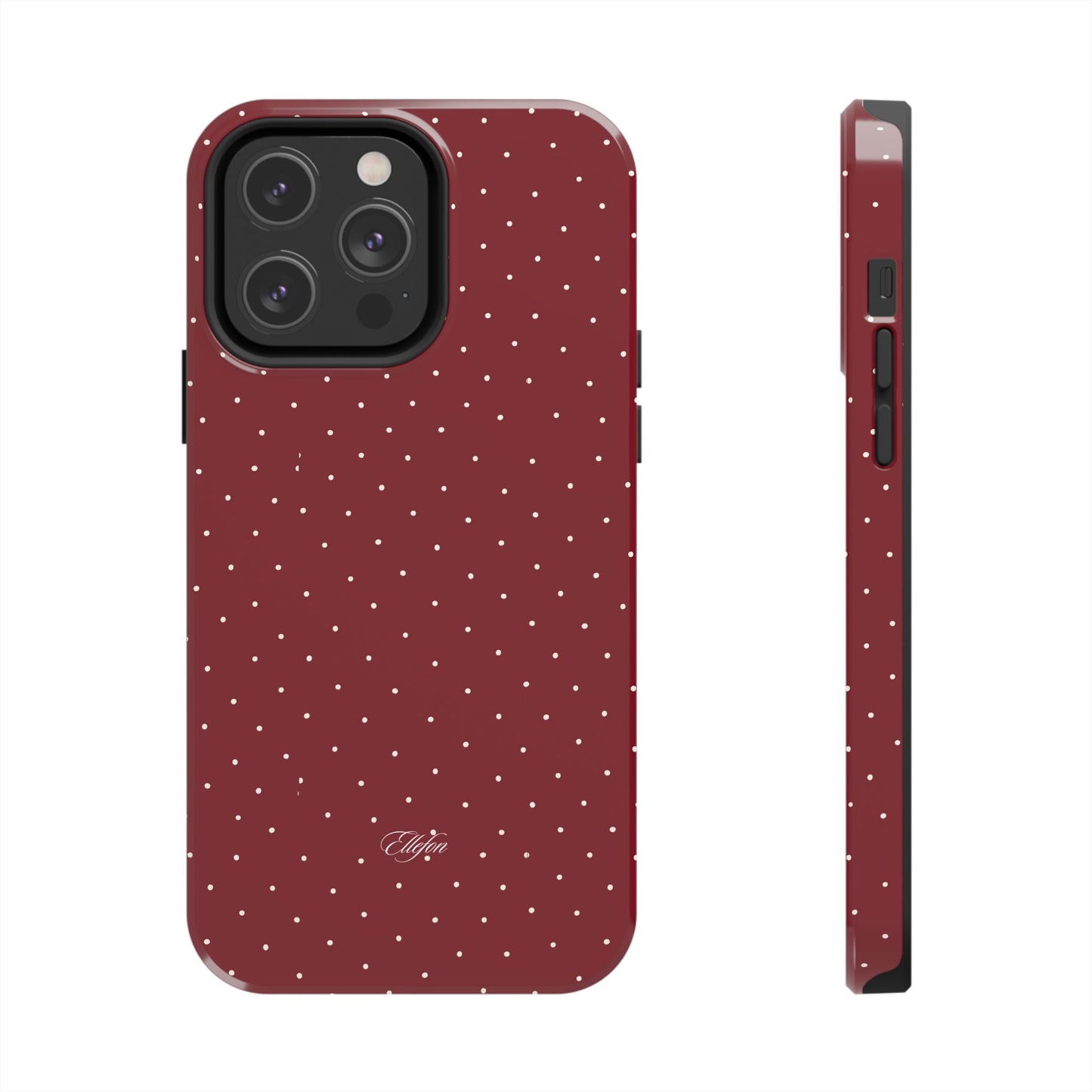 Maroon Polka Dots Tough Case