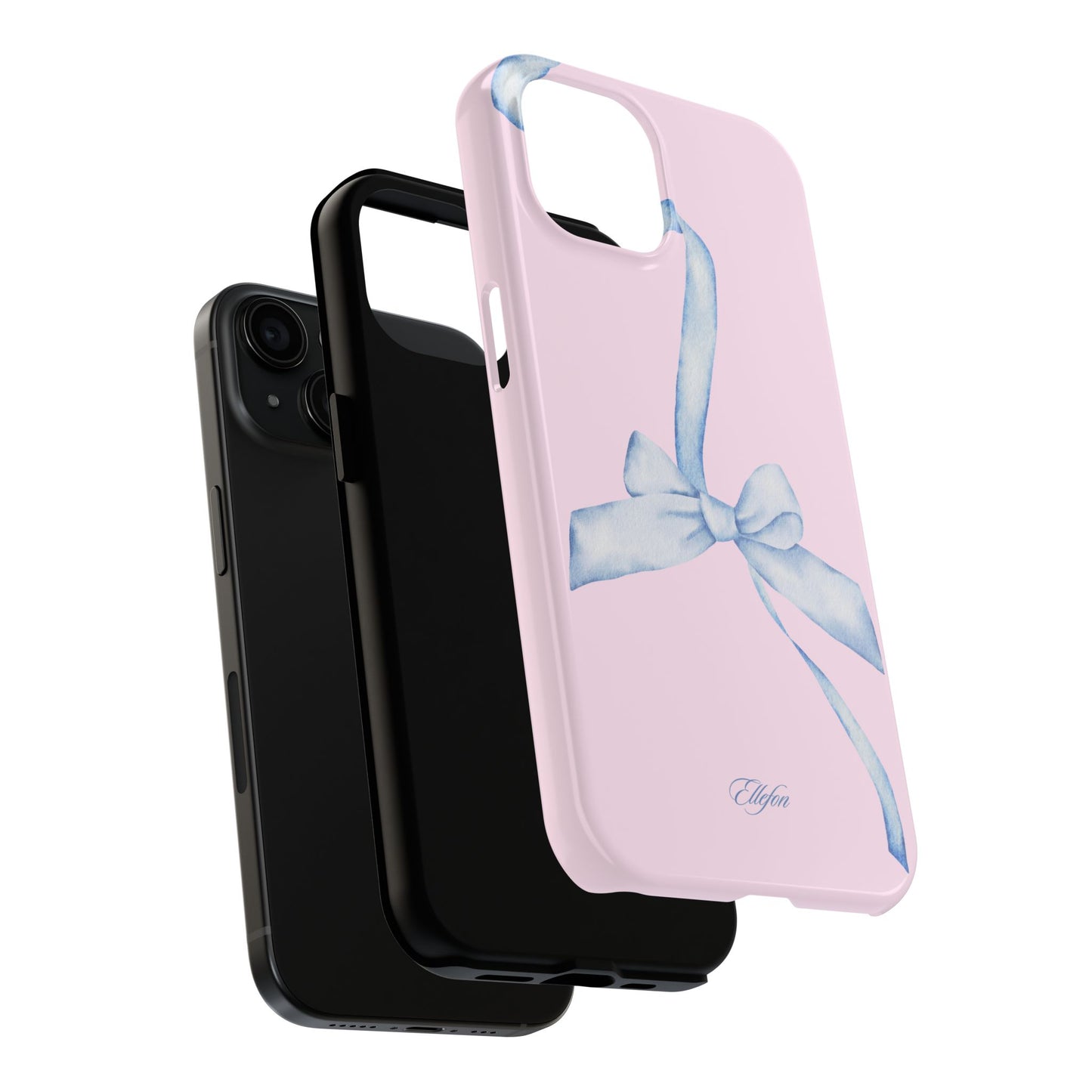 Blue Bow Pink Tough Case