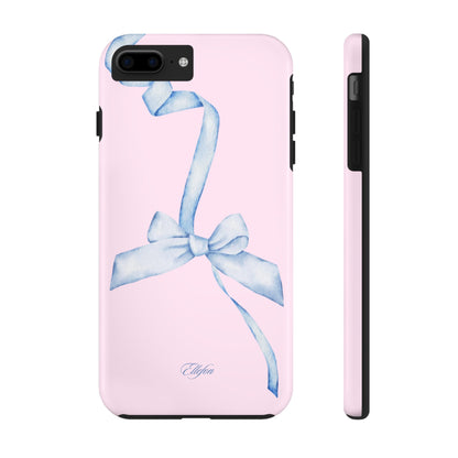 Blue Bow Pink Tough Case