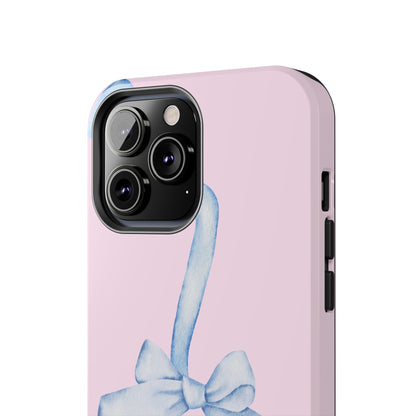 Blue Bow Pink Tough Case