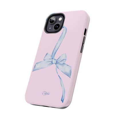 Blue Bow Pink Tough Case