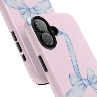 Blue Bow Pink Tough Case