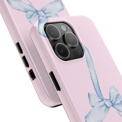 Blue Bow Pink Tough Case