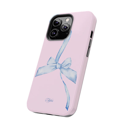 Blue Bow Pink Tough Case