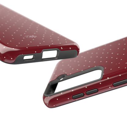 Maroon Polka Dots Tough Case