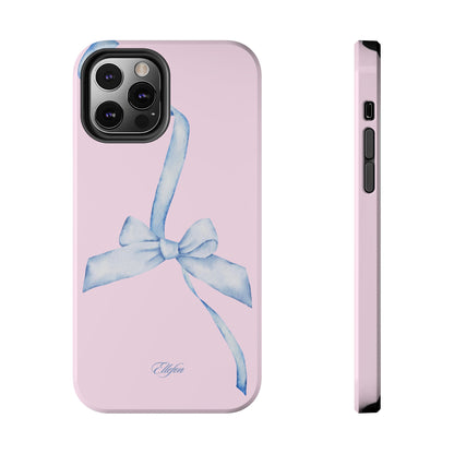 Blue Bow Pink Tough Case