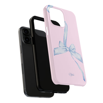 Blue Bow Pink Tough Case