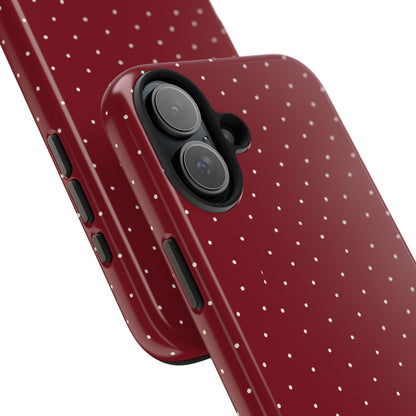 Maroon Polka Dots Tough Case