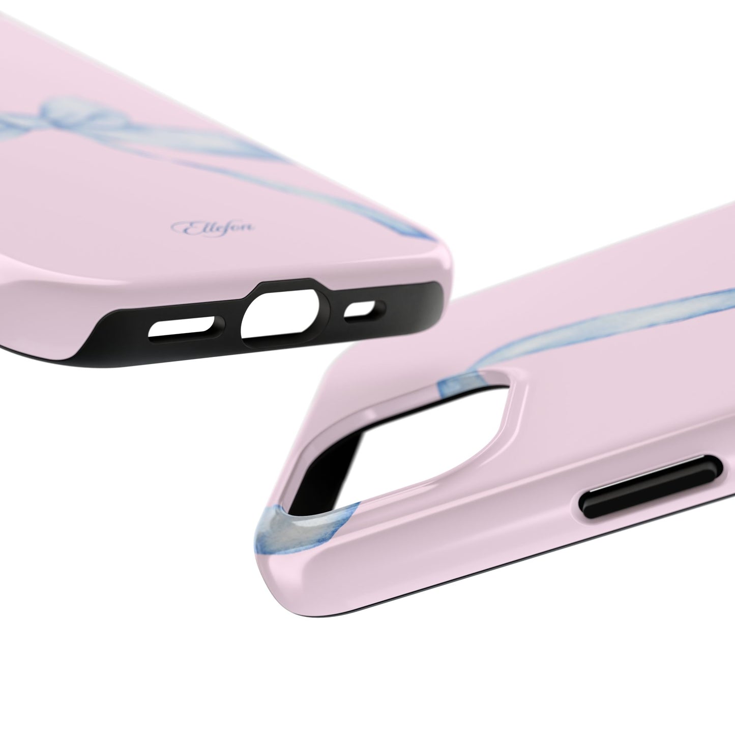 Blue Bow Pink Tough Case