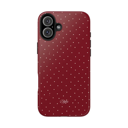 Maroon Polka Dots Tough Case