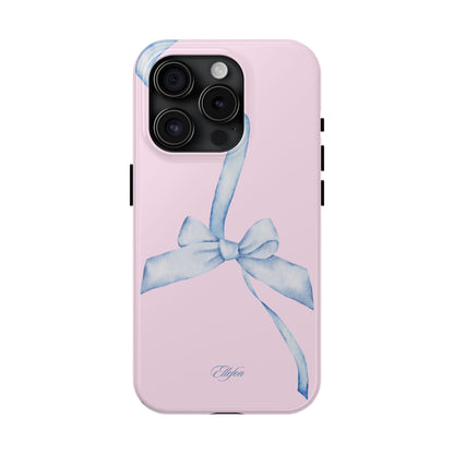 Blue Bow Pink Tough Case