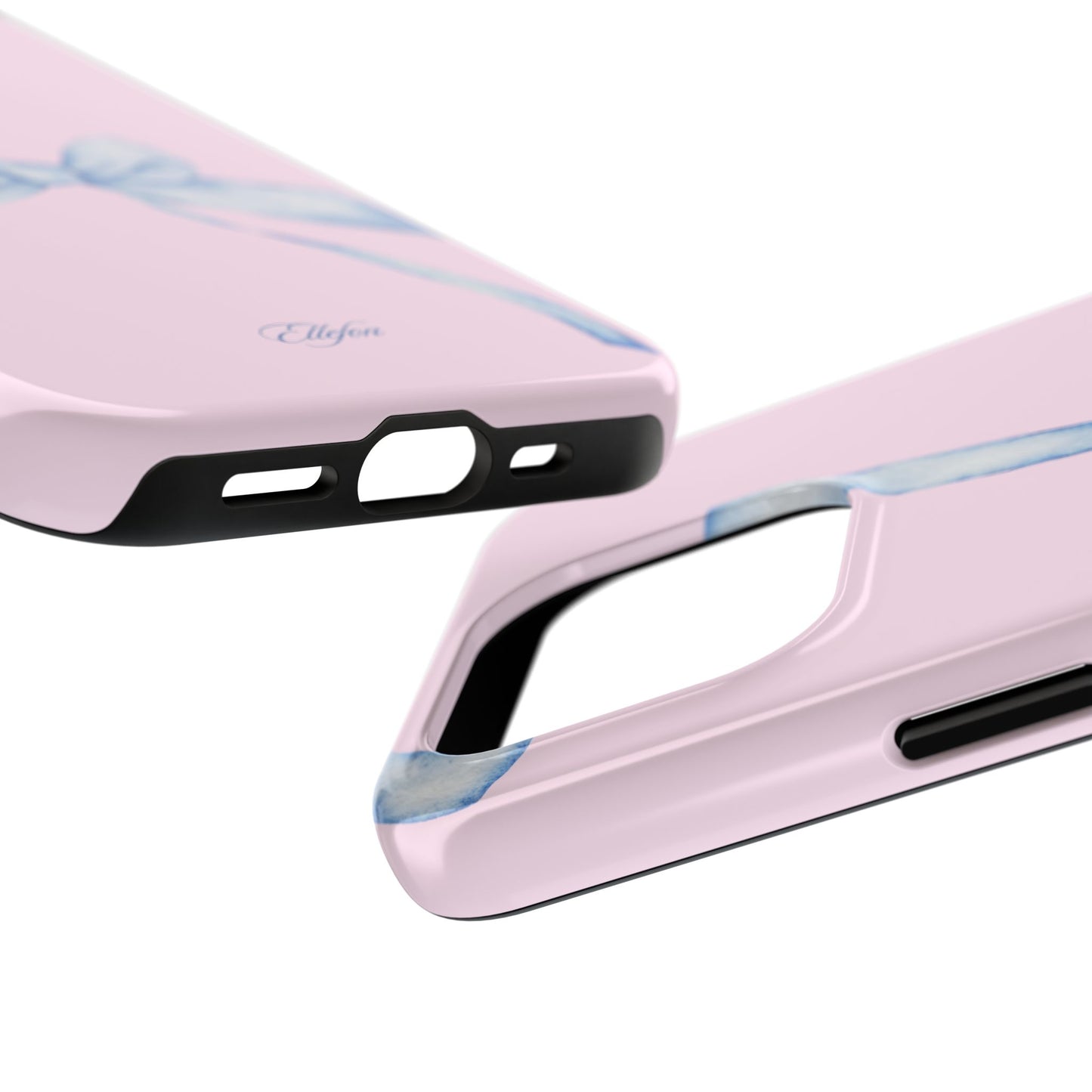 Blue Bow Pink Tough Case