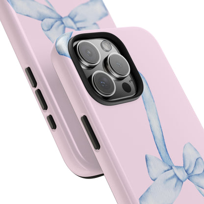 Blue Bow Pink Tough Case