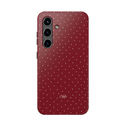 Maroon Polka Dots Tough Case