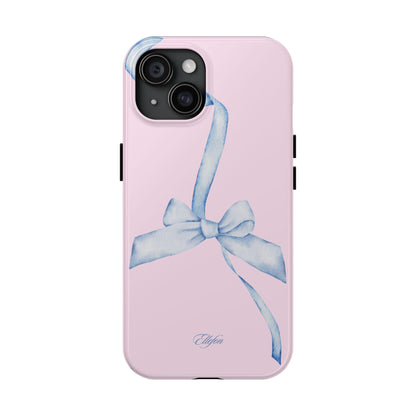 Blue Bow Pink Tough Case