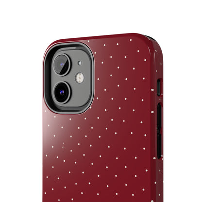 Maroon Polka Dots Tough Case