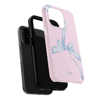 Blue Bow Pink Tough Case