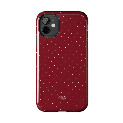 Maroon Polka Dots Tough Case