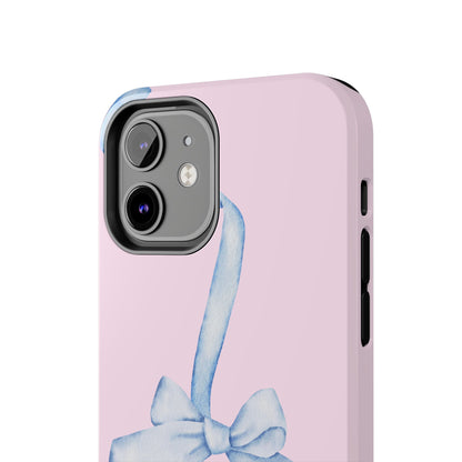 Blue Bow Pink Tough Case