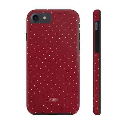 Maroon Polka Dots Tough Case