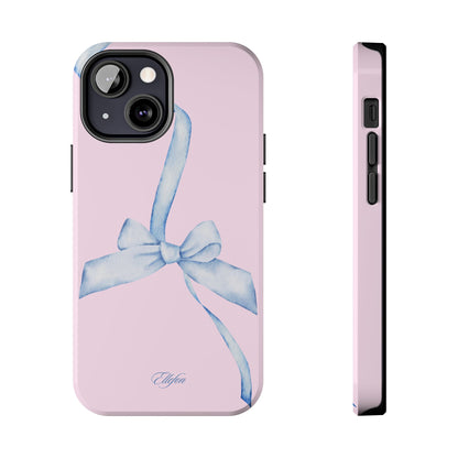 Blue Bow Pink Tough Case