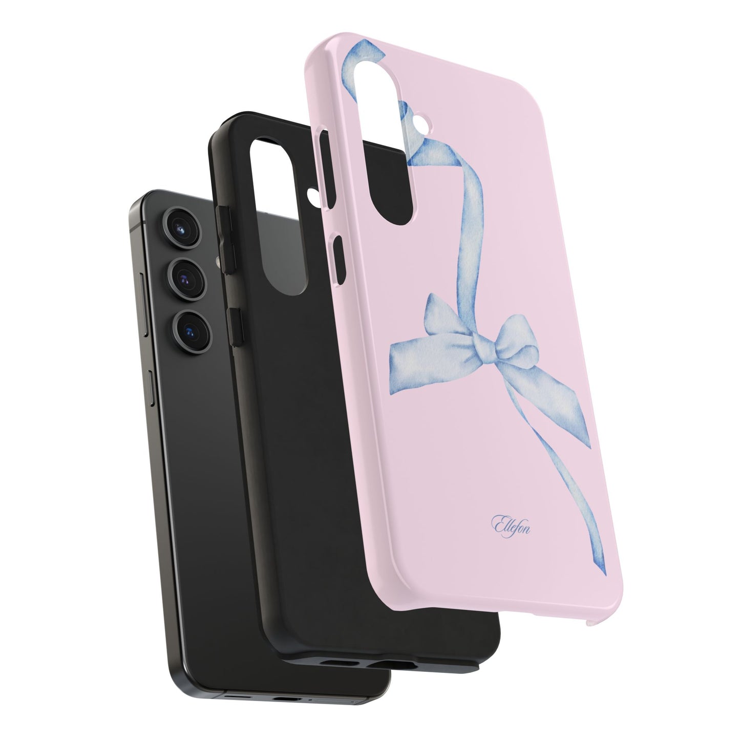 Blue Bow Pink Tough Case