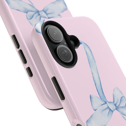 Blue Bow Pink Tough Case