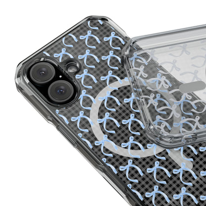 Blue Bow Clear Magsafe Case