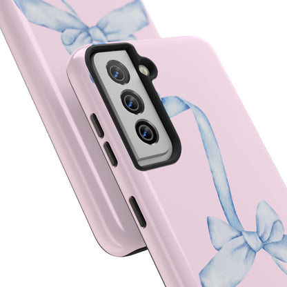 Blue Bow Pink Tough Case