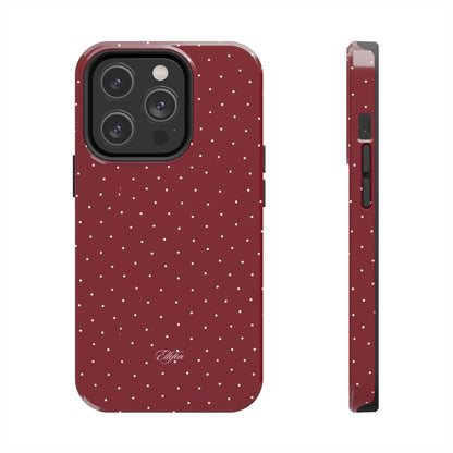 Maroon Polka Dots Tough Case