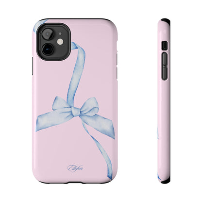 Blue Bow Pink Tough Case