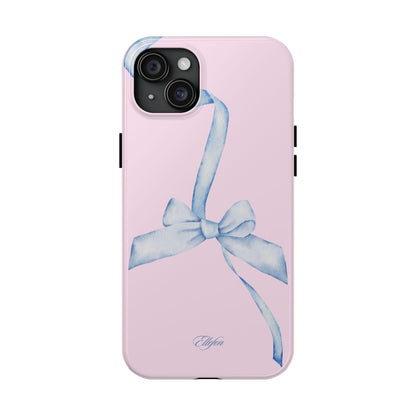 Blue Bow Pink Tough Case