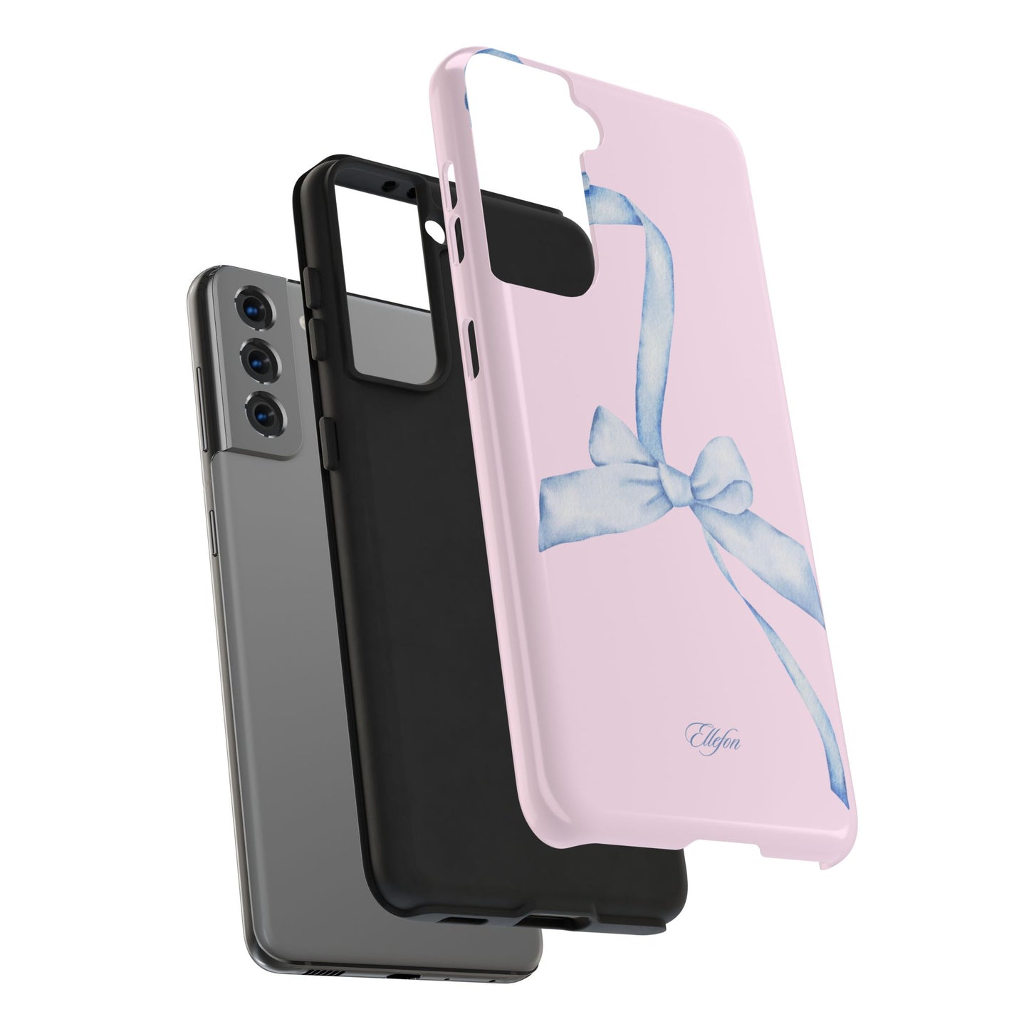 Blue Bow Pink Tough Case