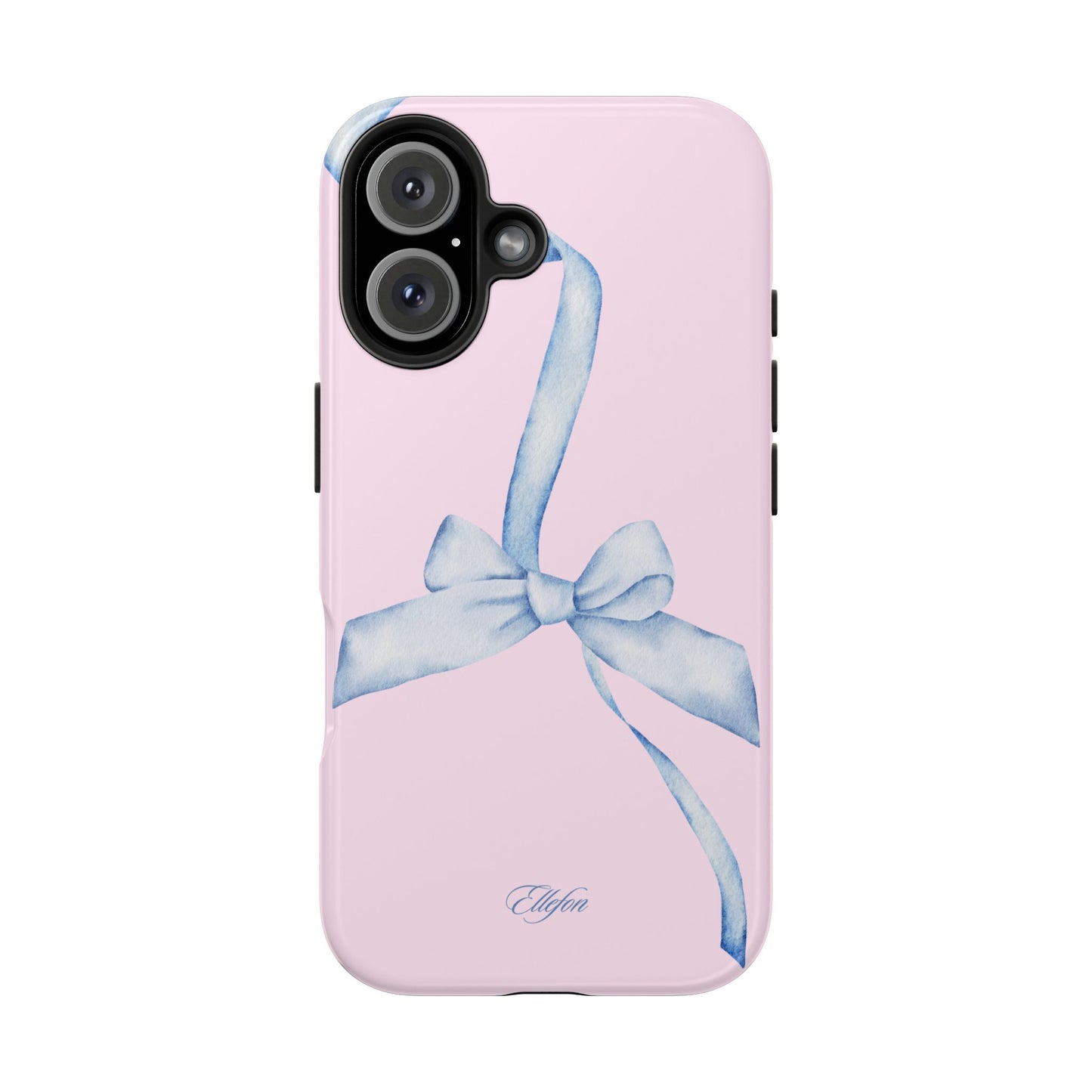 Blue Bow Pink Tough Case