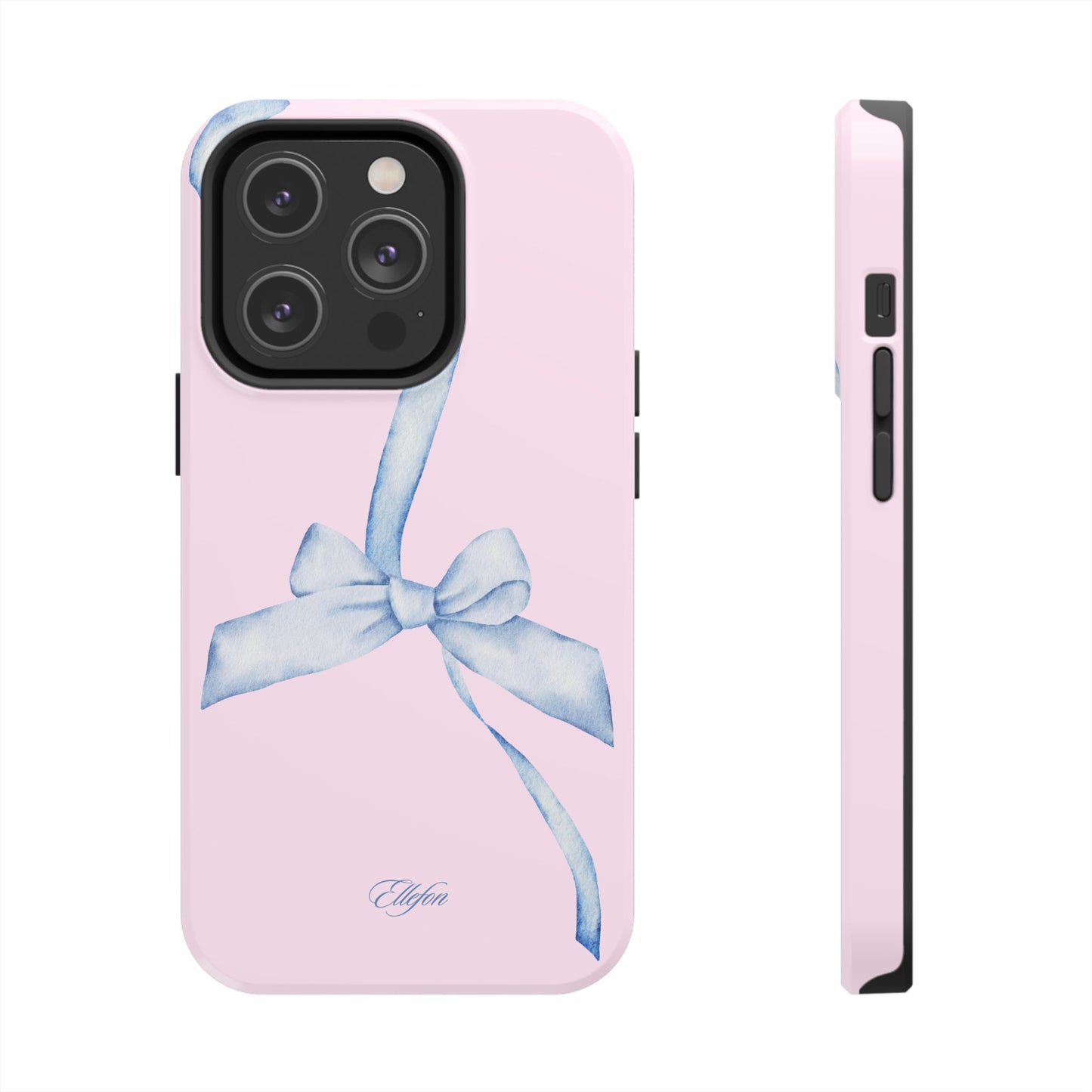 Blue Bow Pink Tough Case