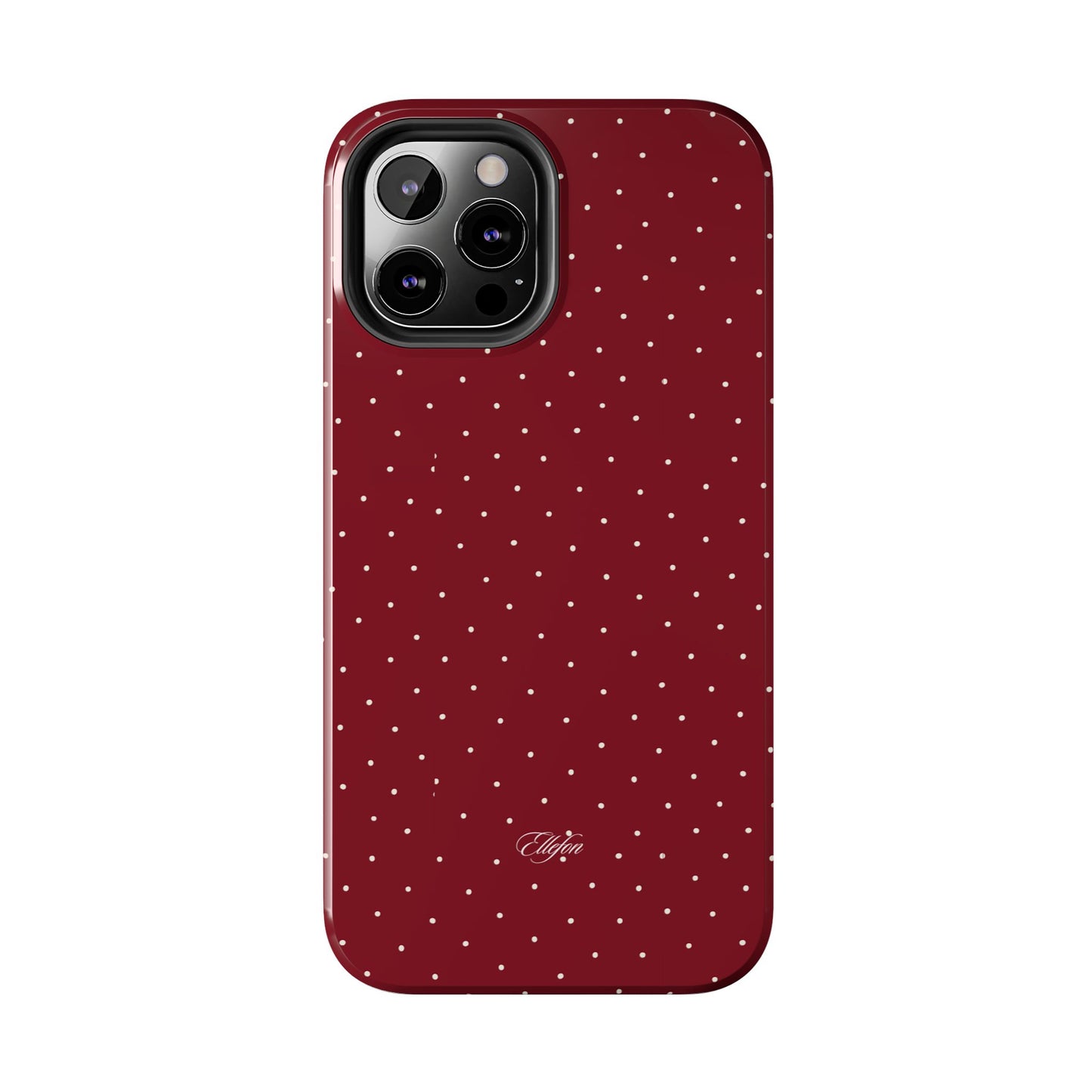 Maroon Polka Dots Tough Case