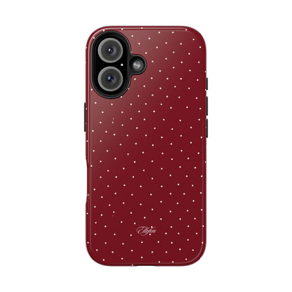 Maroon Polka Dots Tough Case